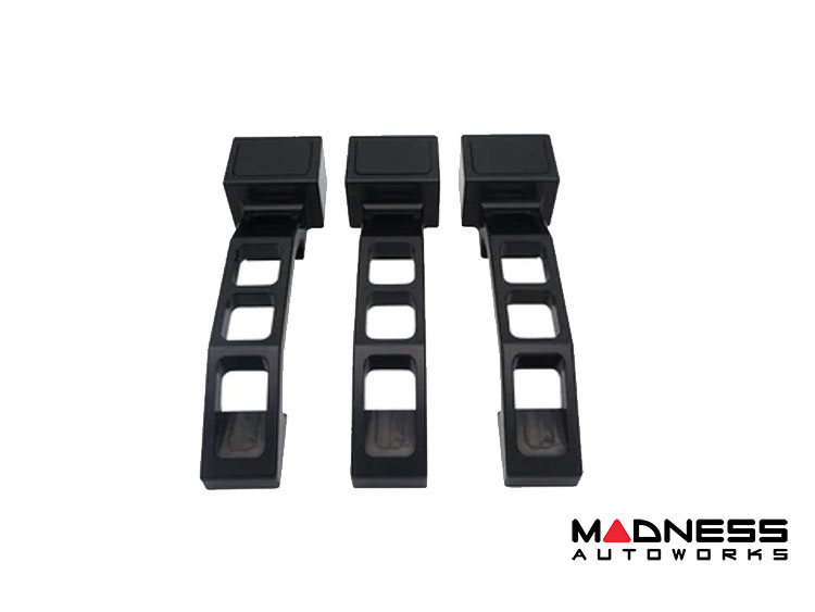 Jeep Wrangler JK Billet Door Handles - Aluminum - Black - 2 Door